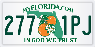 FL license plate 2771PJ