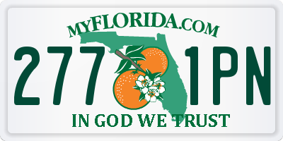 FL license plate 2771PN