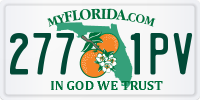 FL license plate 2771PV