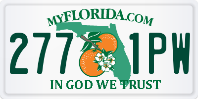 FL license plate 2771PW