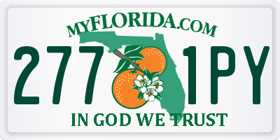 FL license plate 2771PY
