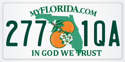 FL license plate 2771QA
