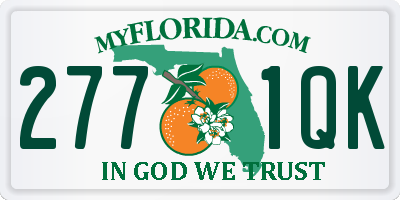 FL license plate 2771QK