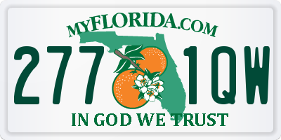 FL license plate 2771QW