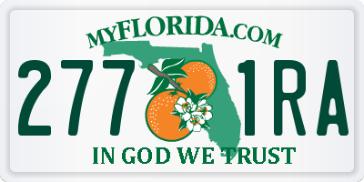FL license plate 2771RA