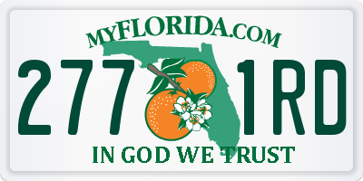 FL license plate 2771RD