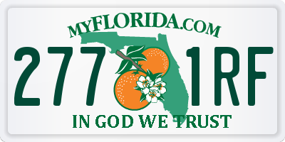 FL license plate 2771RF