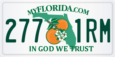 FL license plate 2771RM