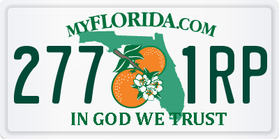 FL license plate 2771RP