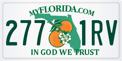 FL license plate 2771RV