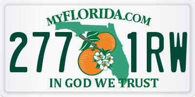 FL license plate 2771RW