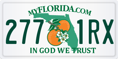 FL license plate 2771RX