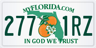 FL license plate 2771RZ