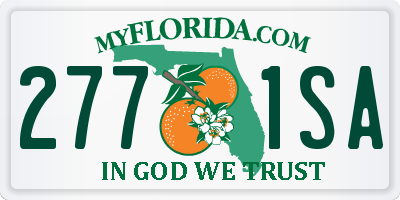 FL license plate 2771SA