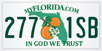 FL license plate 2771SB