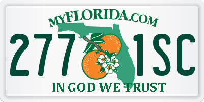 FL license plate 2771SC