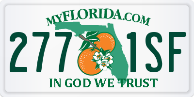 FL license plate 2771SF