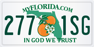 FL license plate 2771SG