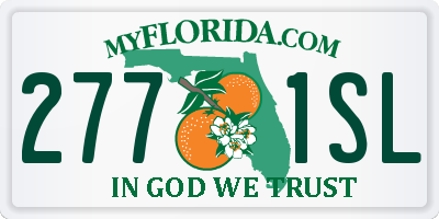 FL license plate 2771SL