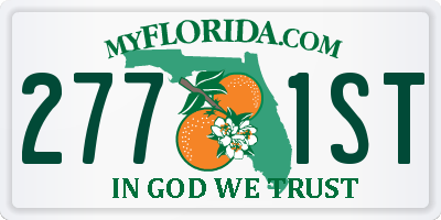 FL license plate 2771ST