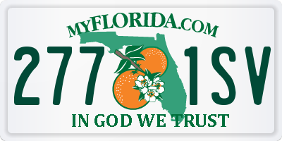 FL license plate 2771SV