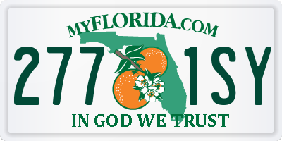 FL license plate 2771SY