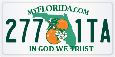 FL license plate 2771TA
