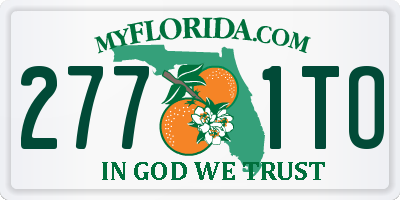 FL license plate 2771TO