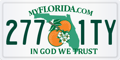 FL license plate 2771TY