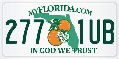 FL license plate 2771UB