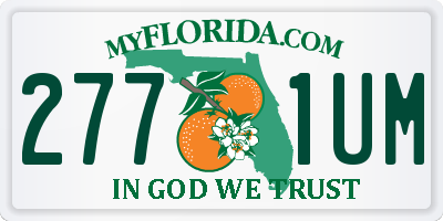 FL license plate 2771UM