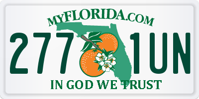 FL license plate 2771UN