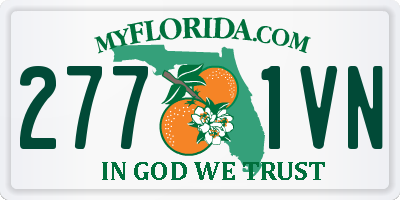 FL license plate 2771VN