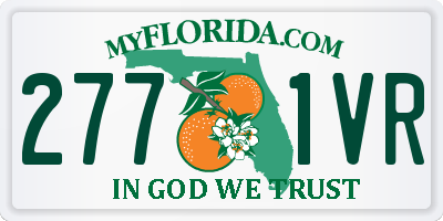 FL license plate 2771VR