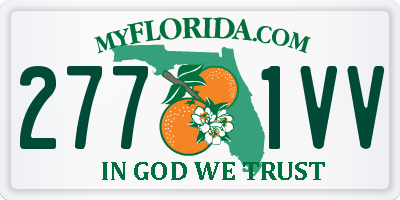 FL license plate 2771VV