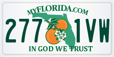 FL license plate 2771VW