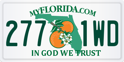FL license plate 2771WD