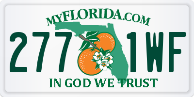 FL license plate 2771WF