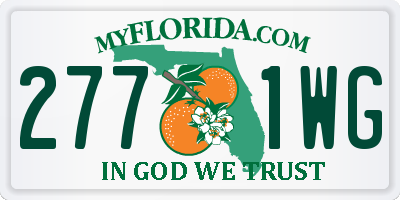FL license plate 2771WG