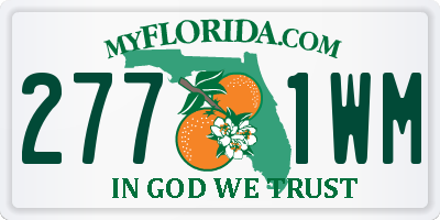 FL license plate 2771WM