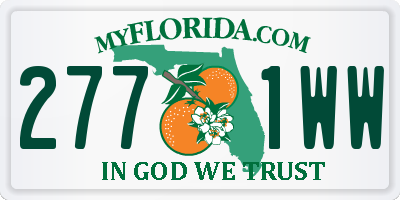 FL license plate 2771WW