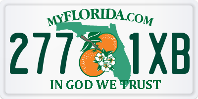FL license plate 2771XB