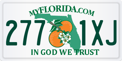 FL license plate 2771XJ