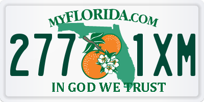 FL license plate 2771XM