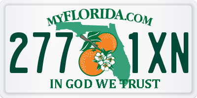 FL license plate 2771XN