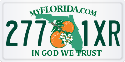 FL license plate 2771XR