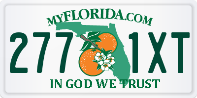 FL license plate 2771XT