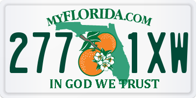 FL license plate 2771XW