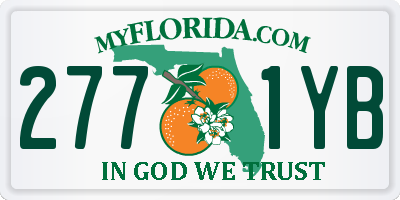 FL license plate 2771YB