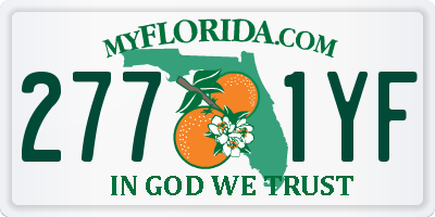 FL license plate 2771YF